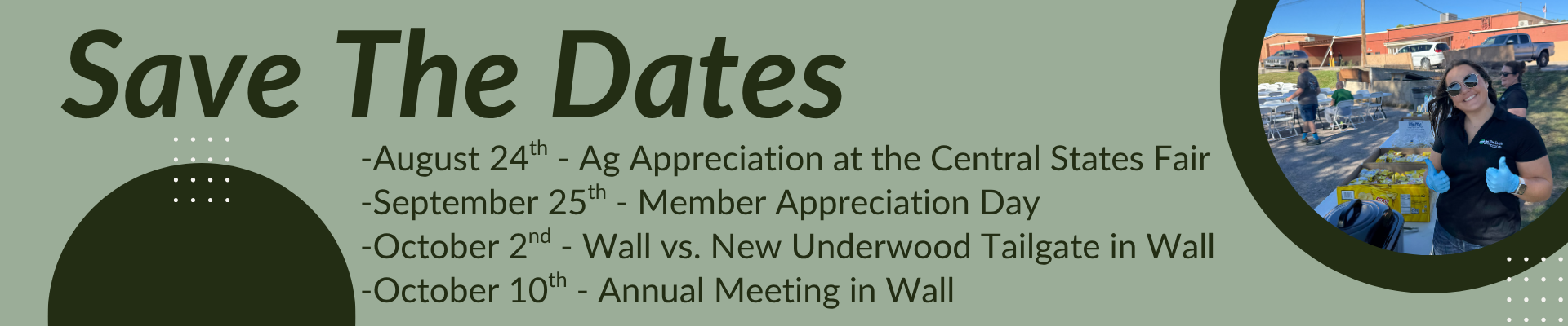 Fall Event Save the Dates