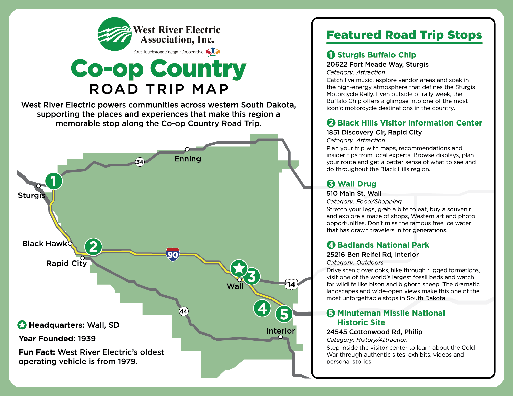 Co-op Country Road Map